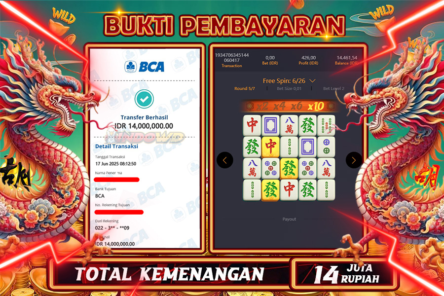 INDOWD JACKPOT SLOT MAHJONG WAYS 2 Rp14.000.000,- LUNAS