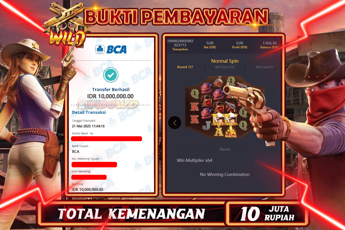 INDOWD JACKPOT SLOT WILD BOUNTY SHOWDOWN Rp10.000.000,- LUNAS