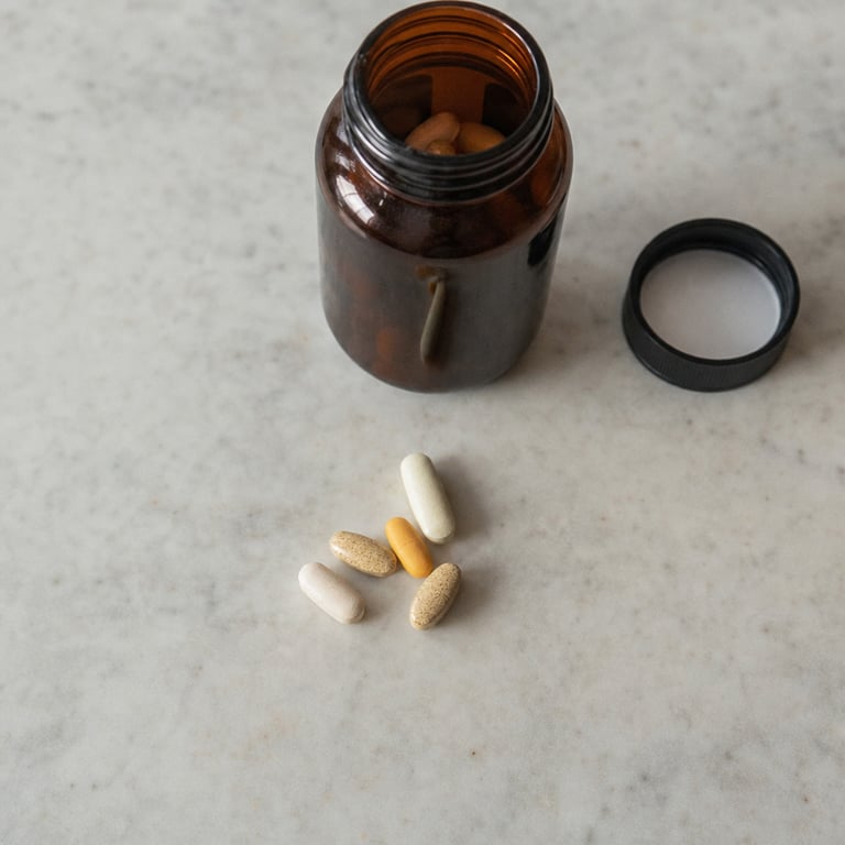 Multivitamin in hand