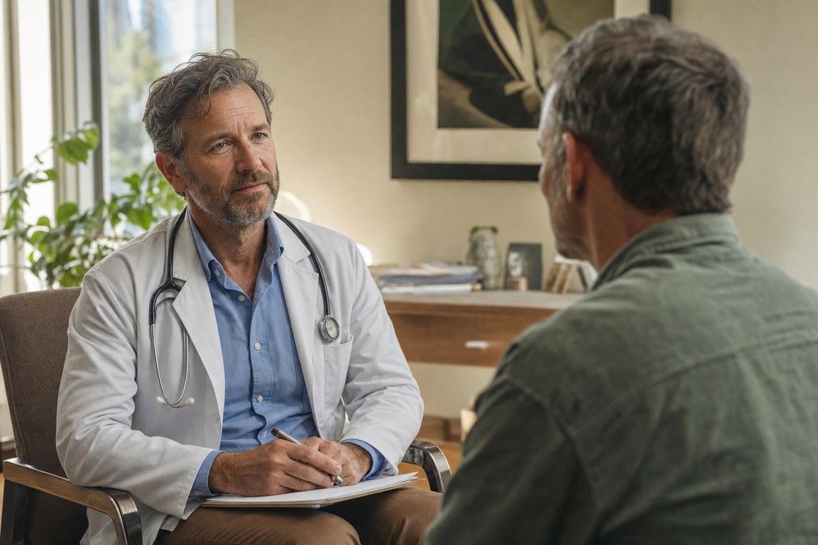 Talking with a doctor