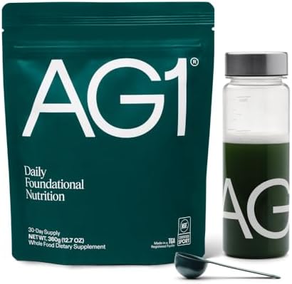 AG1 glass and scoop
