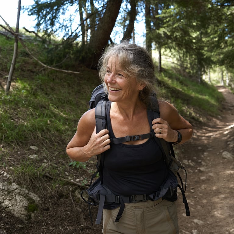 An active older adult outdoors, strong and independent