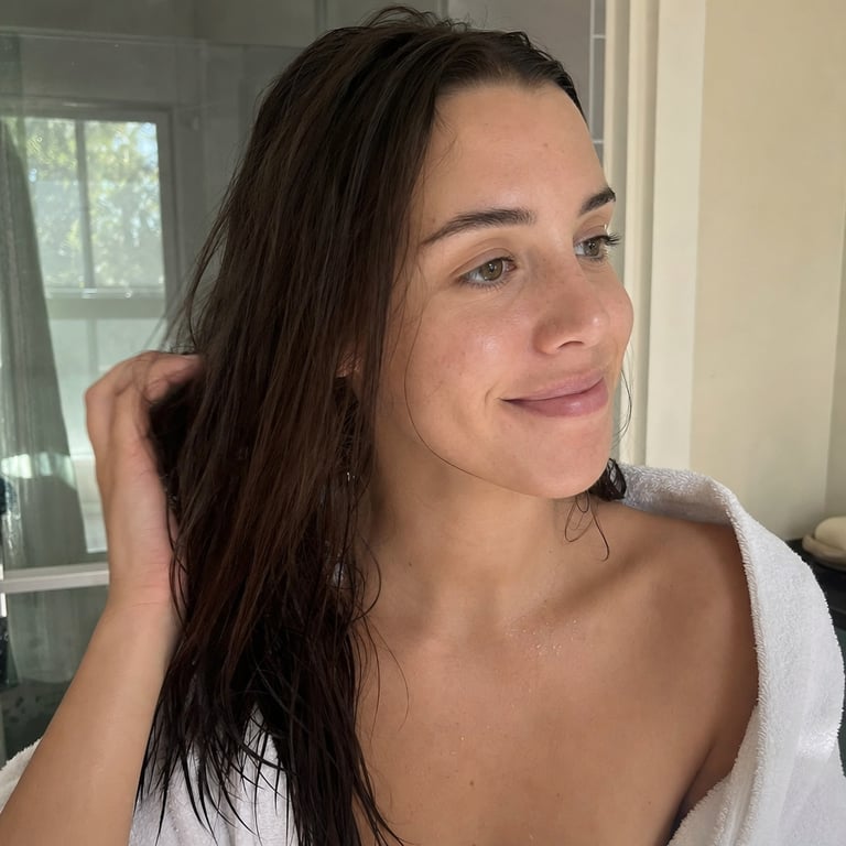 Soft calm hair and skin after switching