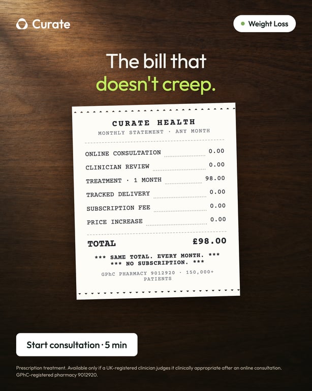 Receipt-style ad: The bill that doesn't creep