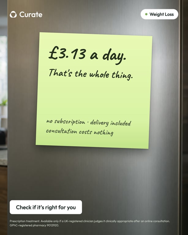 Sticky-note ad: £3.13 a day