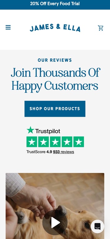 Reviews page — mobile