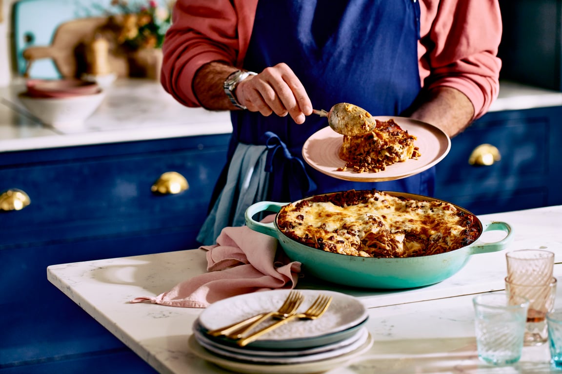 Hidden Veg Lasagne with vegetables blended into the sauce