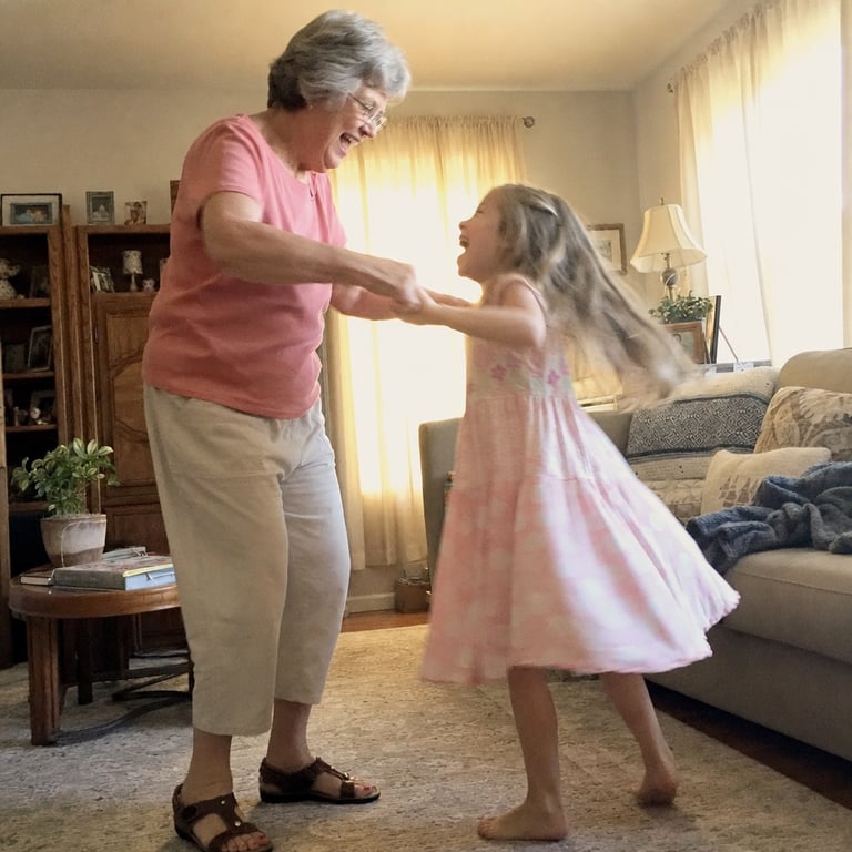 Dancing with my granddaughter again