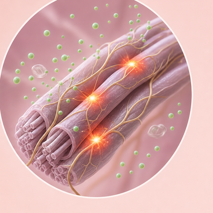 A magnified look at an irritated nerve under the skin