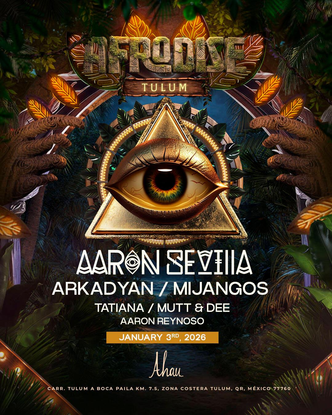 Ahau Collection Afrodise 2026 flyer