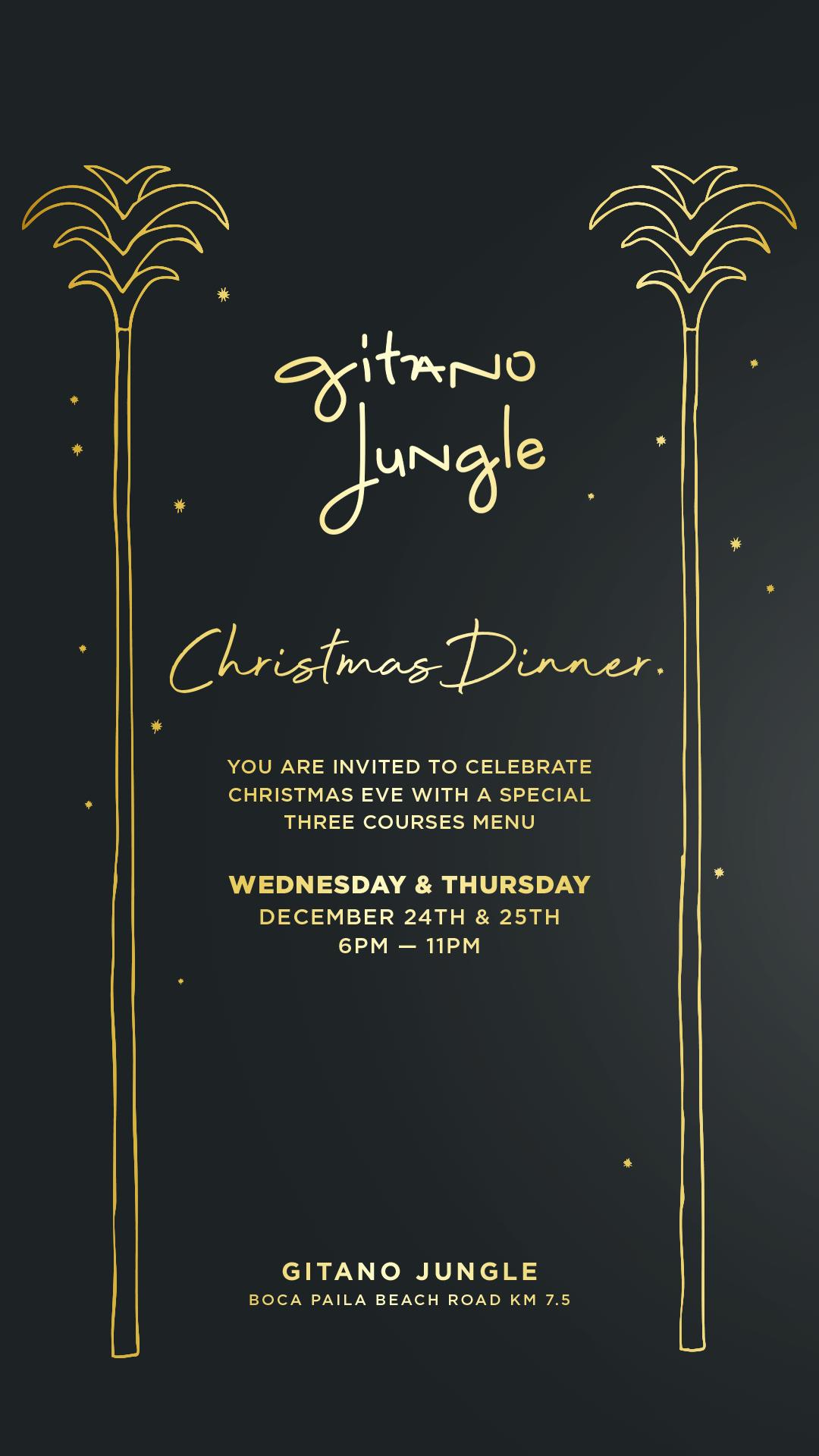 Christmas Dinner at Gitano Jungle flyer