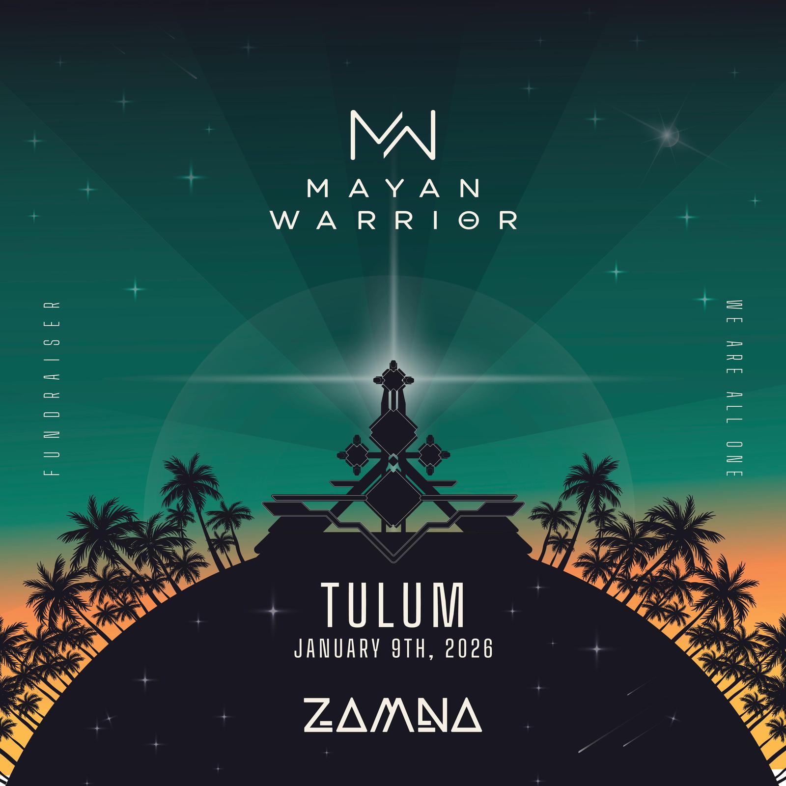 Mayan Warrior Tulum 2026 flyer