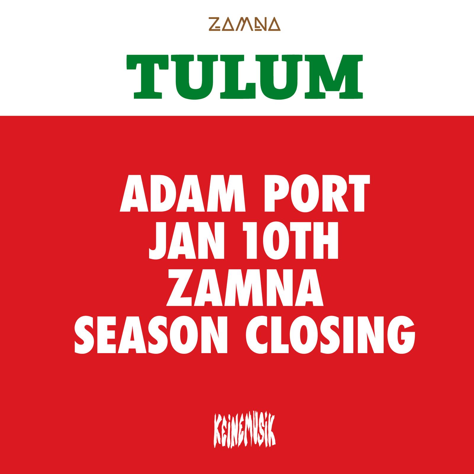adam port at zamna tulum 2027