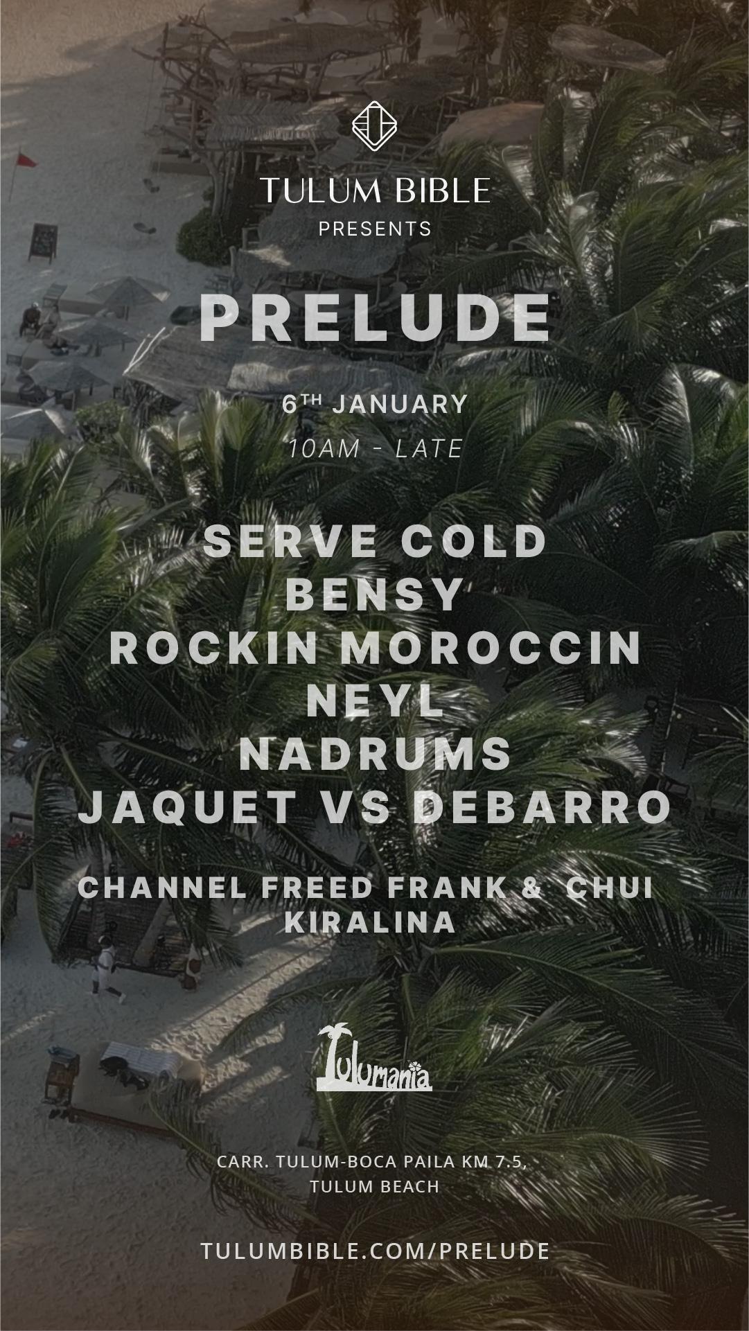 Tulum Bible pres. Prelude flyer
