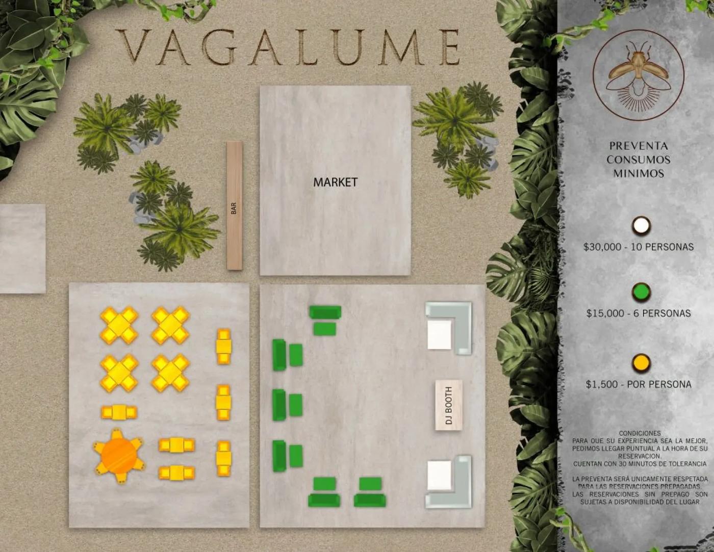 Plano de mesas de Gala Ibiza