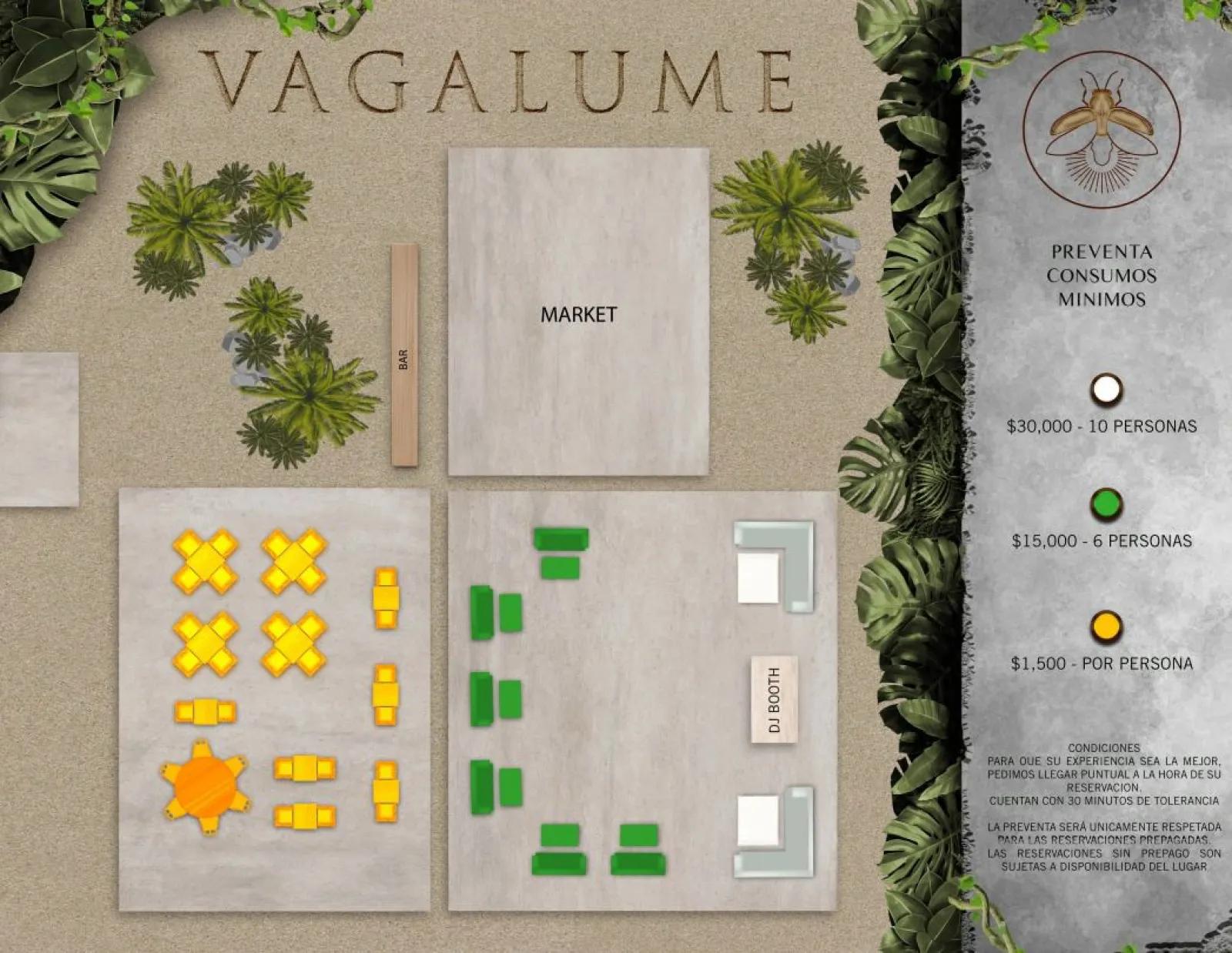 Plano de mesas de Gala Ibiza