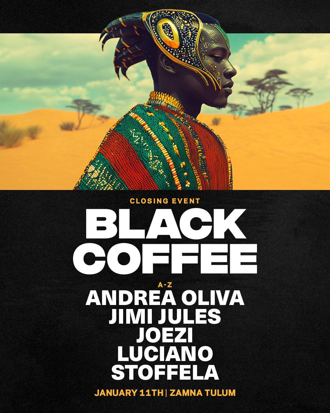 Black Coffee Tulum 2026 flyer