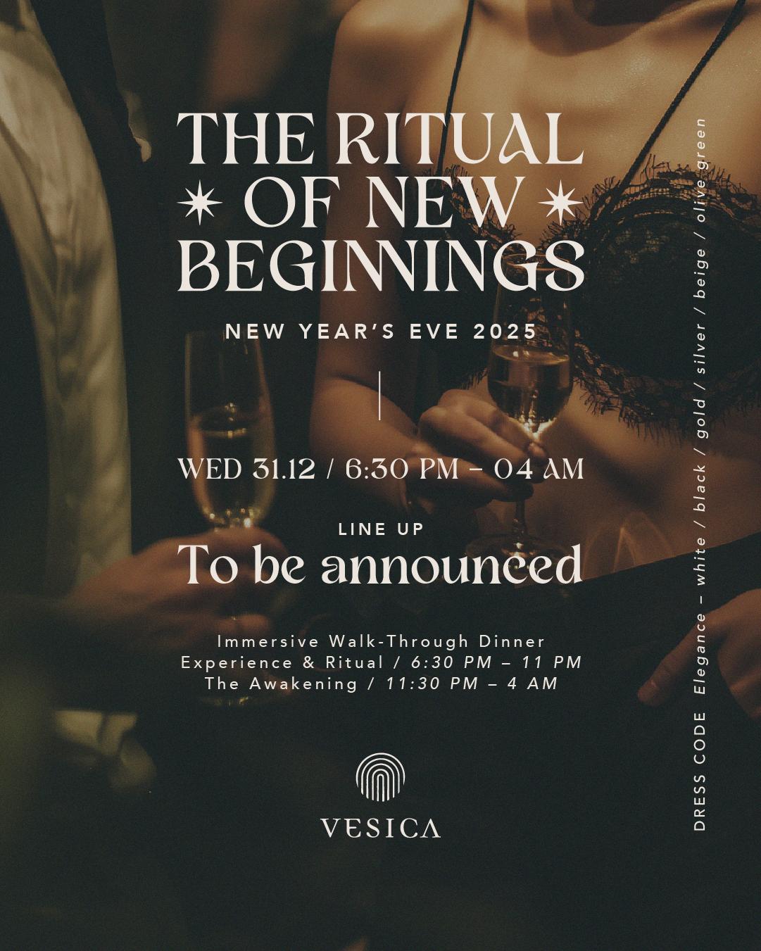 NYE at Vesica: the Ritual of New Beginnings flyer