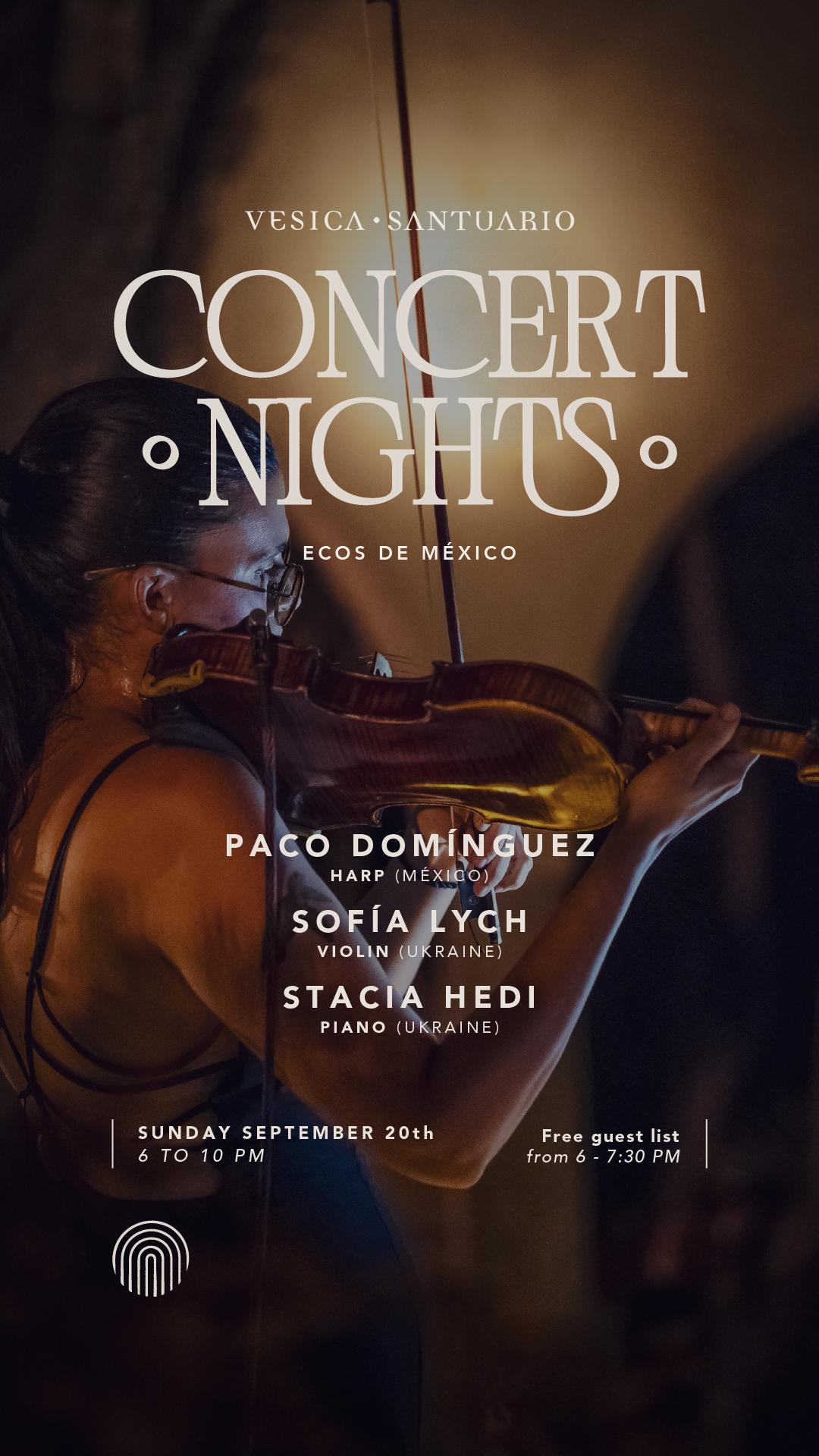 concert nights vesica cenote flyer.