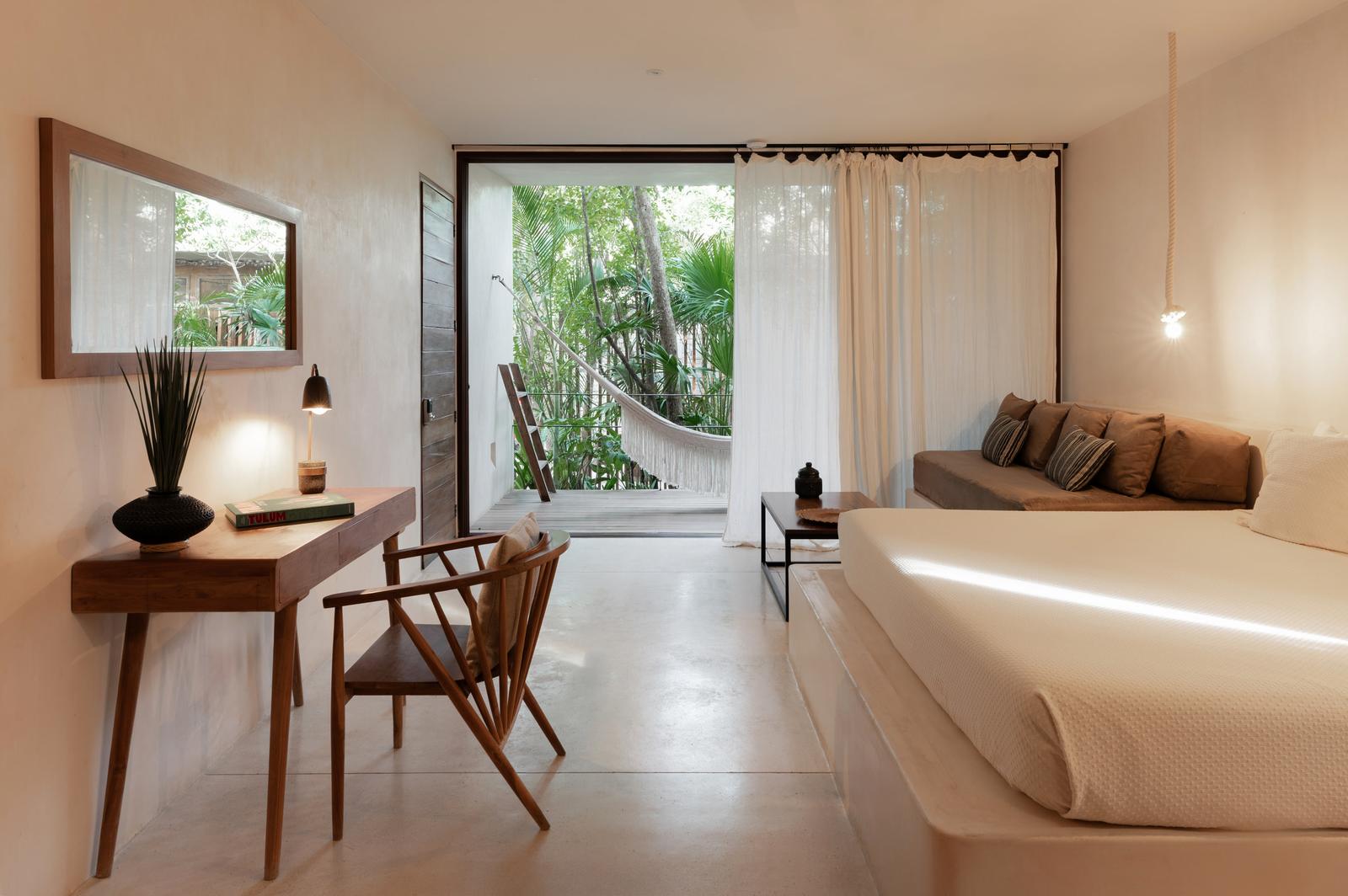 Bedroom opening onto the garden