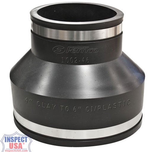 Flexible Coupling 6"x5" BLACK (1002-46) with SS Heavy Duty Clamps