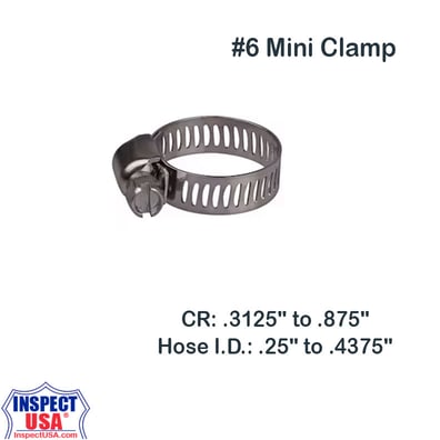 Steel Hose Clamp #6 Mini (10890PK) .3125 to .875"