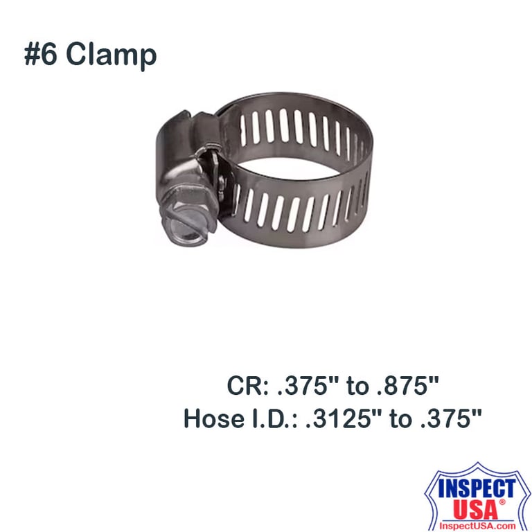 Steel Hose Clamp #6 (10891PK) .3125 to .375"