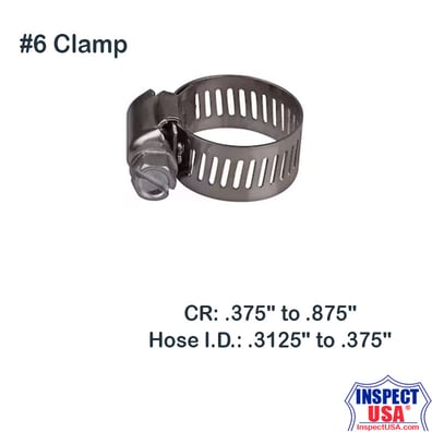 Steel Hose Clamp #6 (10891PK) .3125 to .375"