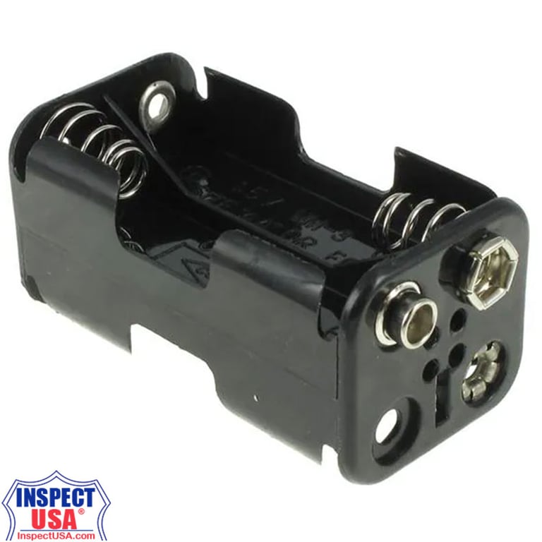 Battery Holder 4AA (12BH343-GR) with Snap Plug