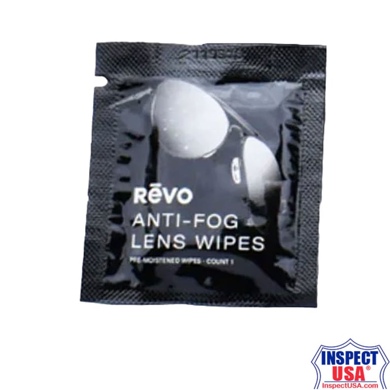 Revo Anti-Fog Lens Wipe 8"x5" Pre-Moistened 2pack