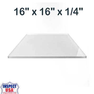 16" x 16" Square Clear Sump Cover (13025-1) 1/4" Poly-Carbonate