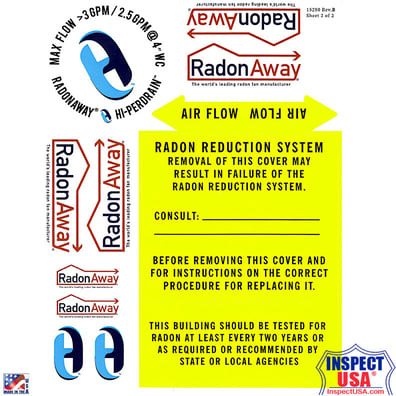 System Labels: Sump Cover (15250) 8.5" x 11" with 14 Labels per Sheet.
