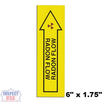 System Labels: Radon Flow (15252) Yellow 50 Labels 6" x 2"