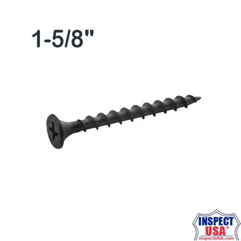 Multi-Purpose Screw 1-5/8" Course Thread Phillips (158CD-W25BK) 20pack
