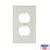 White Single Gang Duplex Wallplate (2132W) Standard Size