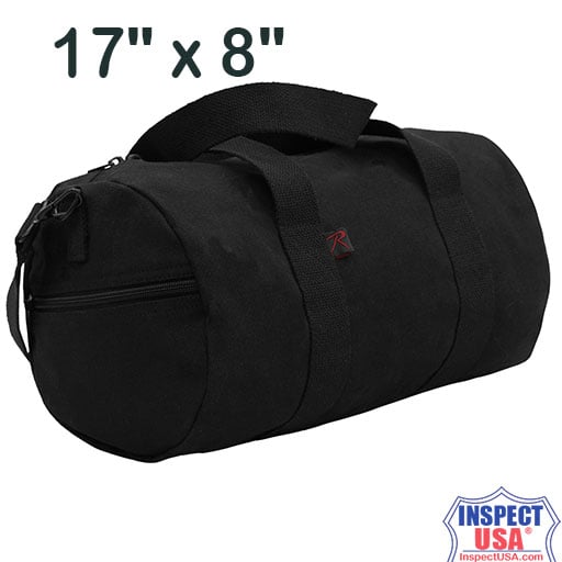 Rothco Heavy Canvas 17x8" Duffle Bag (22170) Black