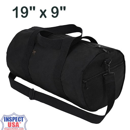 Rothco Heavy Canvas 19x9" Duffle Bag (2221) Black