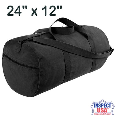 Rothco Heavy Canvas 24x12" Duffle Bag (2224) Black