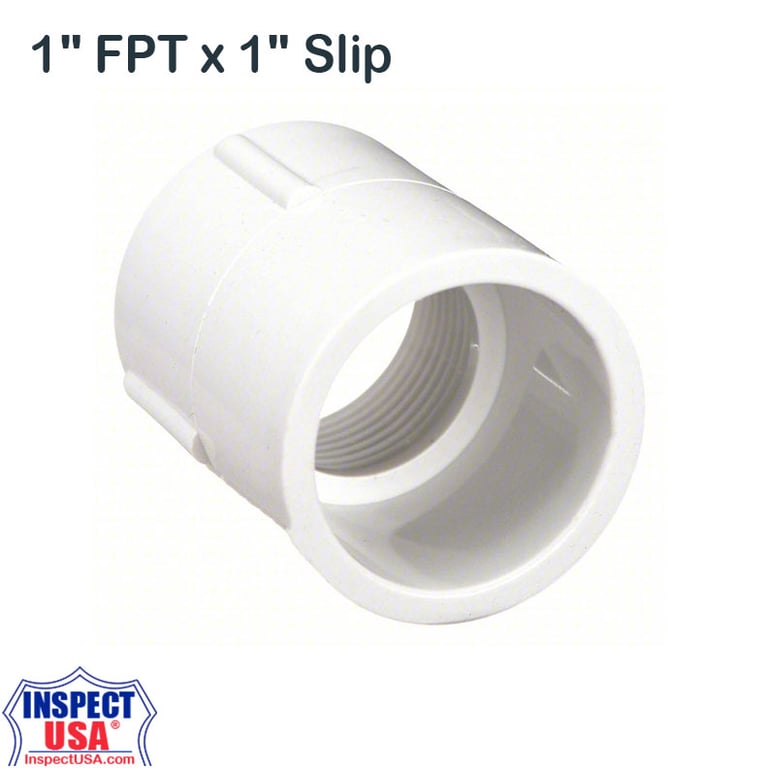 PVC 1" Female Adapter (22FJ16) Slip to FPT