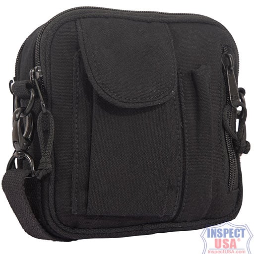 Rothco Canvas Shoulder Bag 6.5"x6"x2.25" (2327) Black