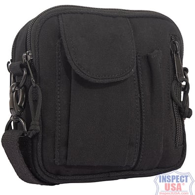 Rothco Canvas Shoulder Bag 6.5"x6"x2.25" (2327) Black