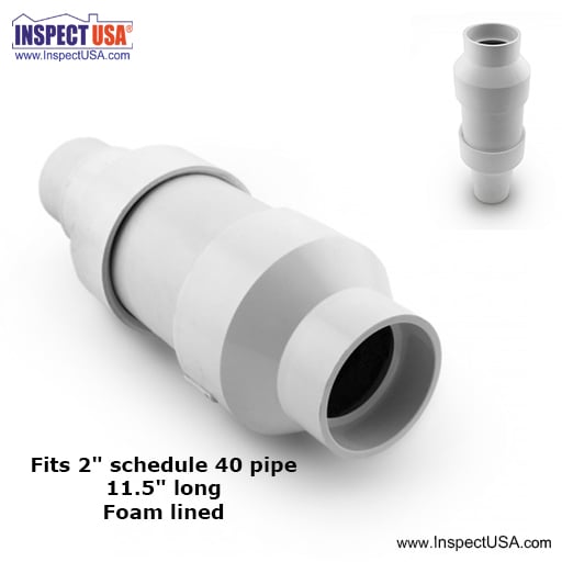 RadonAway Fan Muffler 2inch PVC Schedule 40 (24002) White