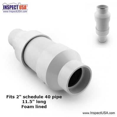 RadonAway Fan Muffler 2inch PVC Schedule 40 (24002) White