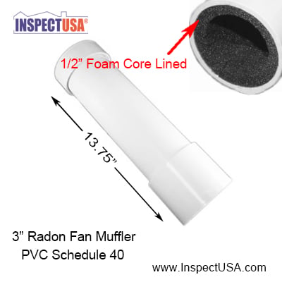 Fan Muffler 3inch PVC Schedule 40 (24003) White