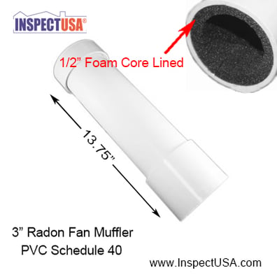 Fan Muffler 3inch PVC Schedule 40 (24003) White