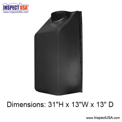 RadonAway Exterior Radon Fan Cover ONLY (28616) Black 5" Cutout