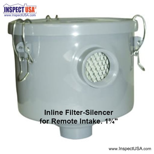 Water System Inline Filter-Silencer (28171-3) For Remote Intake 1.75"