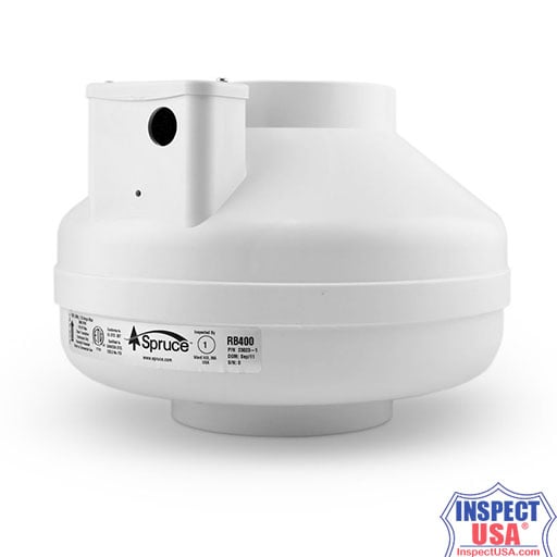 Spruce RB400 Ventilation Fan 8" (28206) 110vAC, Ultra Quiet