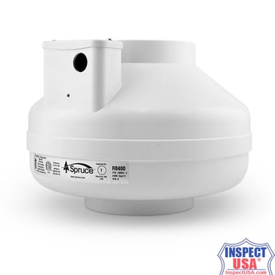 Spruce RB400 Ventilation Fan 8" (28206) 110vAC, Ultra Quiet