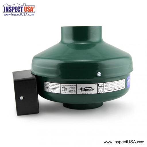 Spruce RL200 4" Inline Ventilation Fan (28224) 163 CFM with Bracket